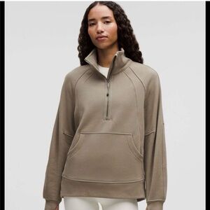 lululemon athletica Scuba Funnel-Neck Zip Top - Warm Ash Grey